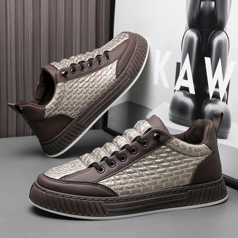 2025 New Fashion Platform Sneakers for Men Casual  High-top Shoes Male  Flat Non-slip Sport Running Shoes Man Spring Sneakers