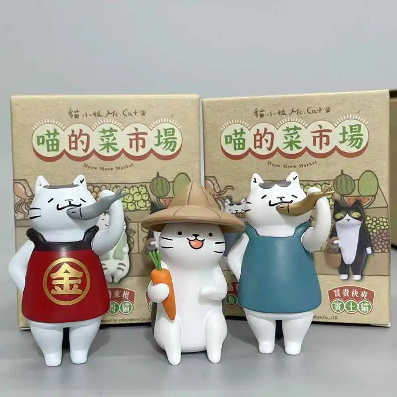 Cartoon Mofusand Meow'S Vegetable Market Series Blind Box Desktop Ornament Window Display Cute Doll Mystery Box Surprise Gifts