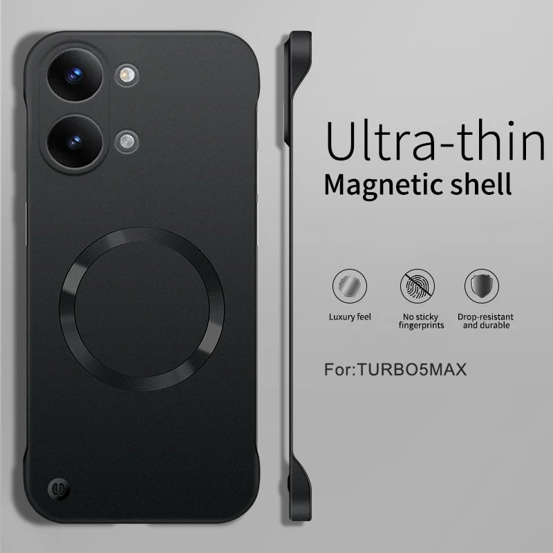 For POCO X8 pro/X8 pro Max Case Luxury Frameless Metal Magnetic PC Cover For POCO X8 PRO MAX Shockproof Bumper Funda