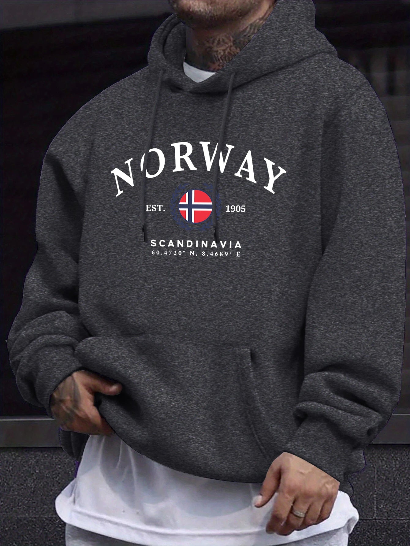 Norway Scandinavia Flag Creative Prints Pullovers Unisex Thicken All-Match Hoodie Street Autumn Sweatshirt Loose Casual Clothes