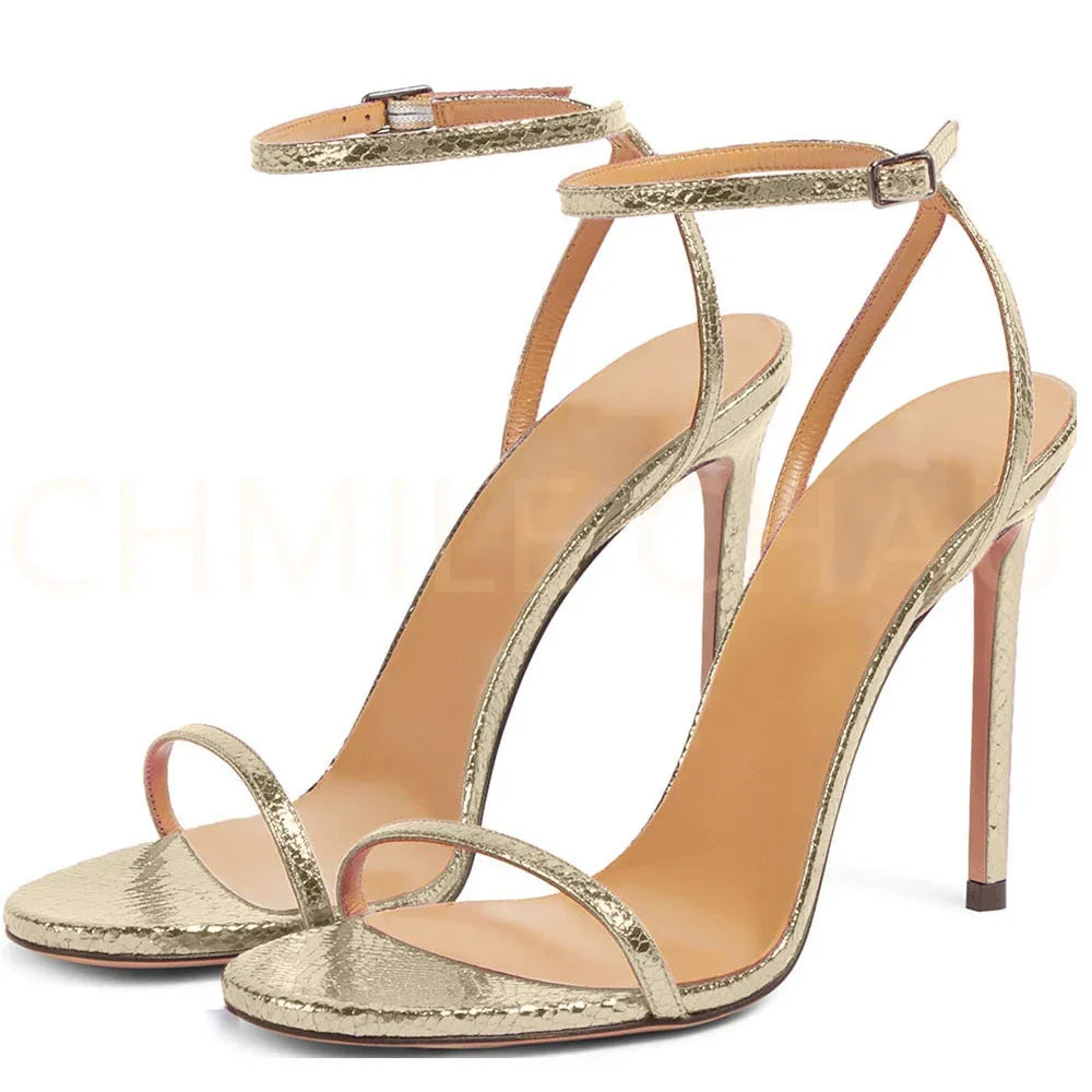 【Measure your feet length before order】Elegant Luxury Designer Women Sandal High Heel Sexy Banquet Sandálias Femininas 13-CHC-32