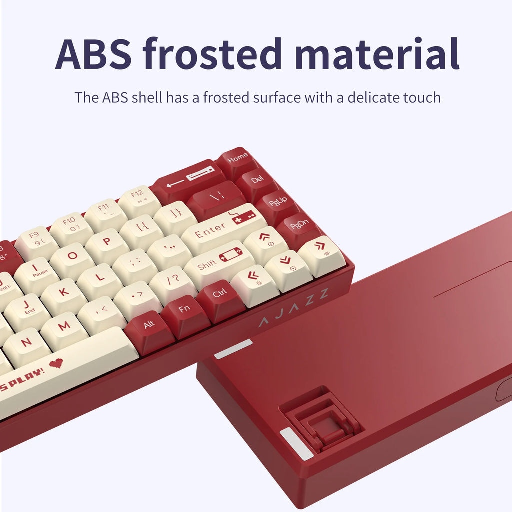 AJAZZ AK680 65% Wired Gaming Mechanical Keyboard Hot Swap Mini Keyboard Custom Keycap Gasket for Pc Laptop