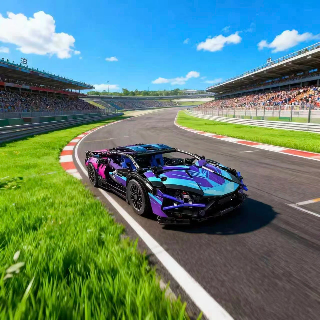 Hot Technical Building Blocks Car Racing Sport Speed Vehicle Model City Mechanical Super Bricks Puzzle Toys Adult Gift