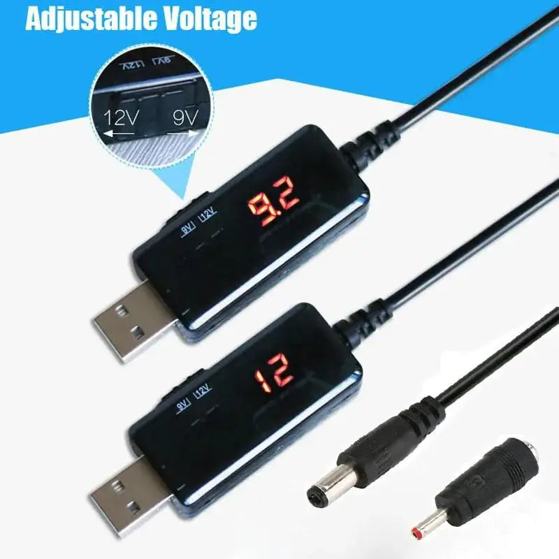 USB Boost Converter DC 5V To 9V 12V USB Step-up Converter Cable + 3.5x1.35mm Connecter For Power Supply/Charger/Power Converter