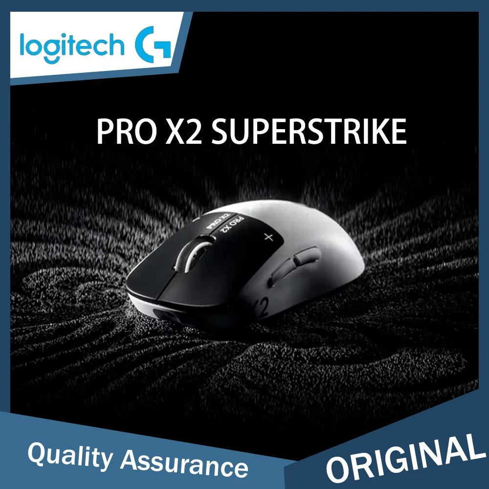 Logitech PRO X2 SUPERSTRIKE Wireless Gaming Mouse LightSpeed Gaming Adjustable Trigger and Reset Point 44000DPI HITS Sensing