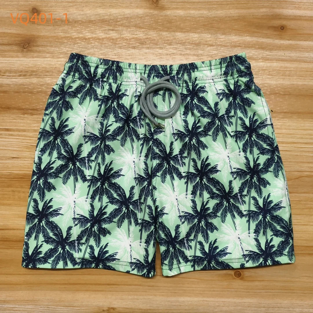 High quality New Summer Men Beach Board Shorts TORTUES HYPNOTIQUES Printed Swimwear Swim Party Bath Surf Bermudas Brand Pants