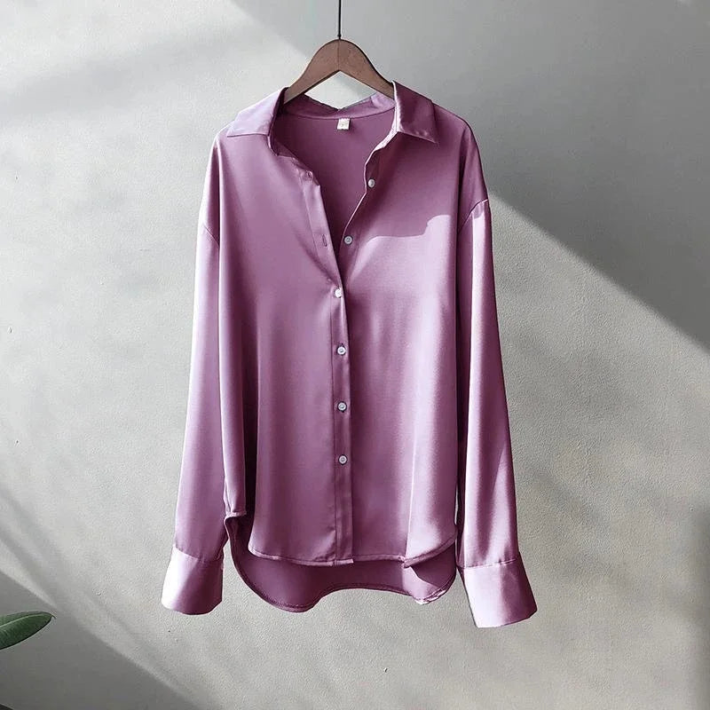 2025Spring Shirt And Blouses New Sweater Cardigans Woman Top Knitted Korean Long Sleeve Lapel Button Elegance Sweet Casual Coats