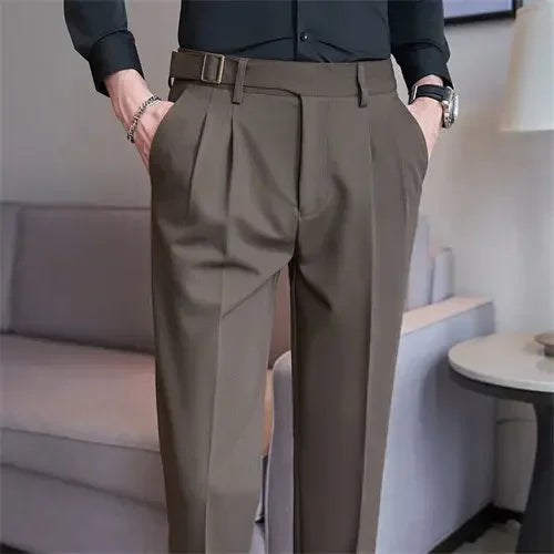 Yellow Men's Suit Pants, Fashion Slim Dress Trousers ,White Black Blue Green Pantalones Hombre Fall/Winter Male Pant, 2025 New