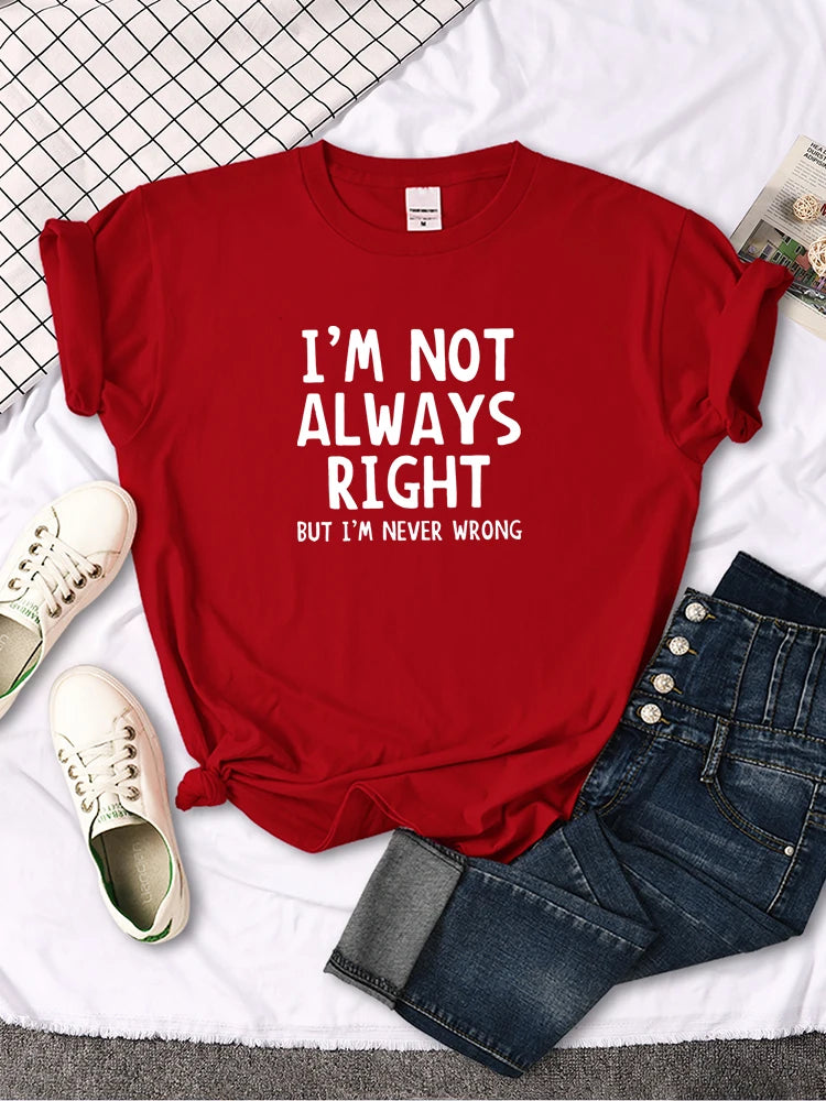 Women's T-Shirt Cool Interesting Letters Printed Tees Female Summer Tshirt Woman Round Neck Casual Tshirt Tops