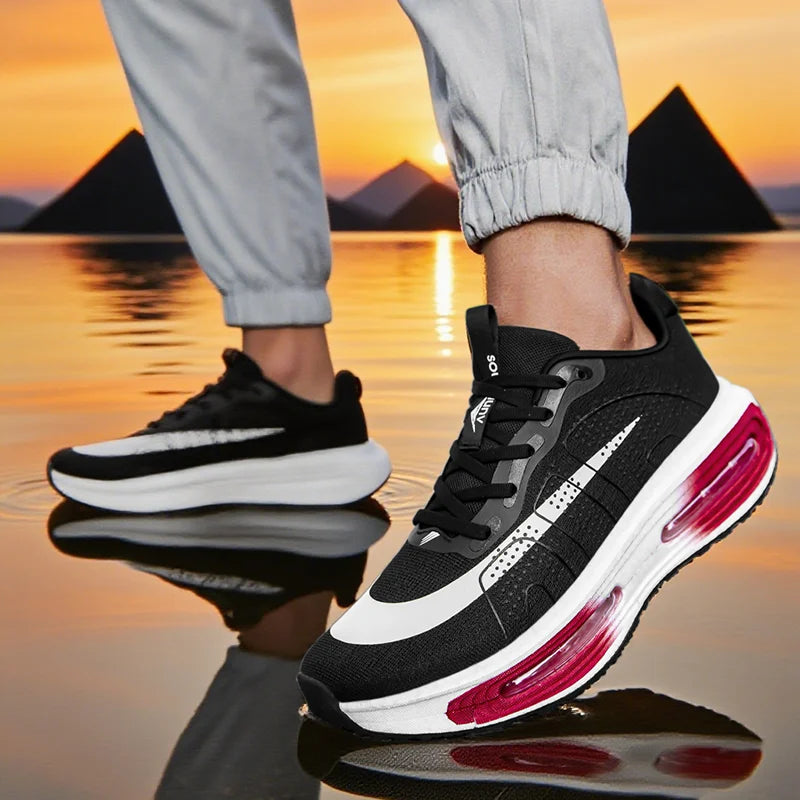 Best Men Cushioned Walking Running Shoes Boys Off Road Sneakers Thick Soles Light Weight Breathable Women's Jogging Tennis Shoes