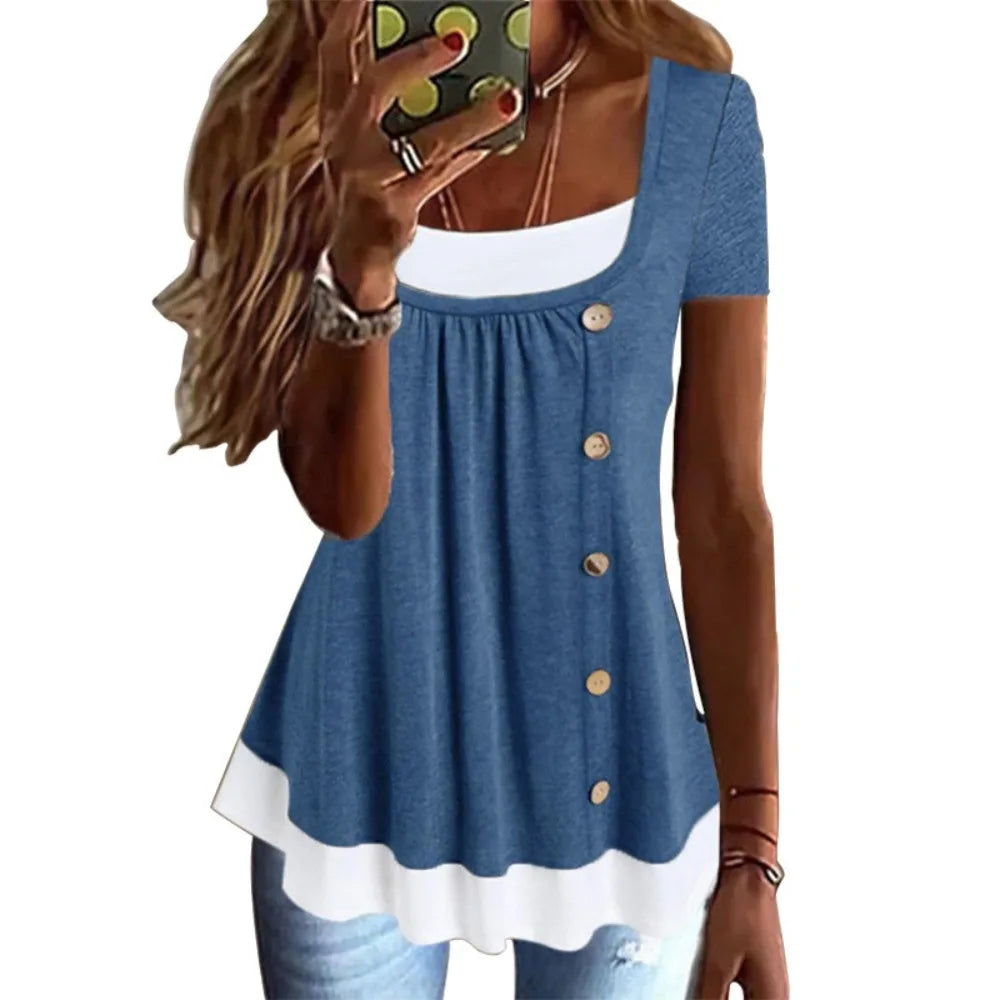 Summer Casual Vintage Clothes Streetwear Tshirt Elegant Shirts for Women Clothing Y2k Top Harajuku Tees T-Shirts Fashion