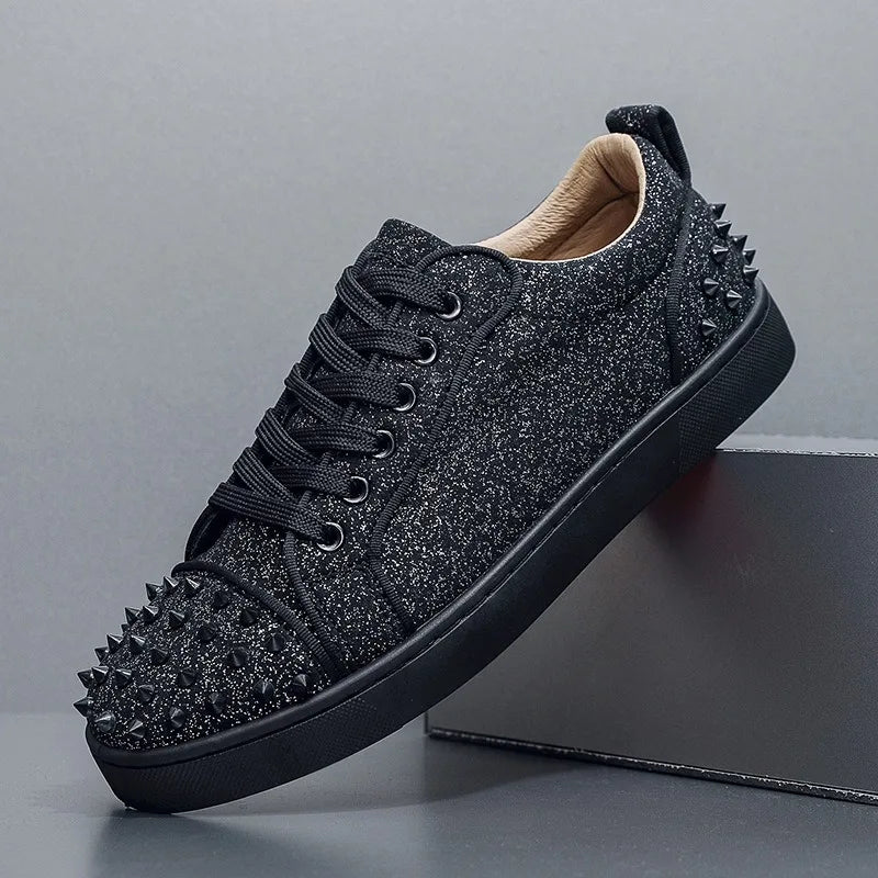 European Station Men's Casual Rivet Board Shoes Fashionable Sneakers For Man Lad Trendy Men's Footwear Flats