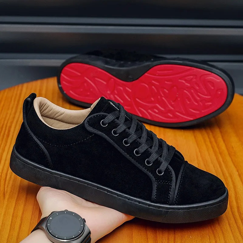 Luxury Suede Shoes Man European Station Men's Sneakers Skateboard Shoes Versatile Trendy Couple's Casual Fashion Leisure Shoes