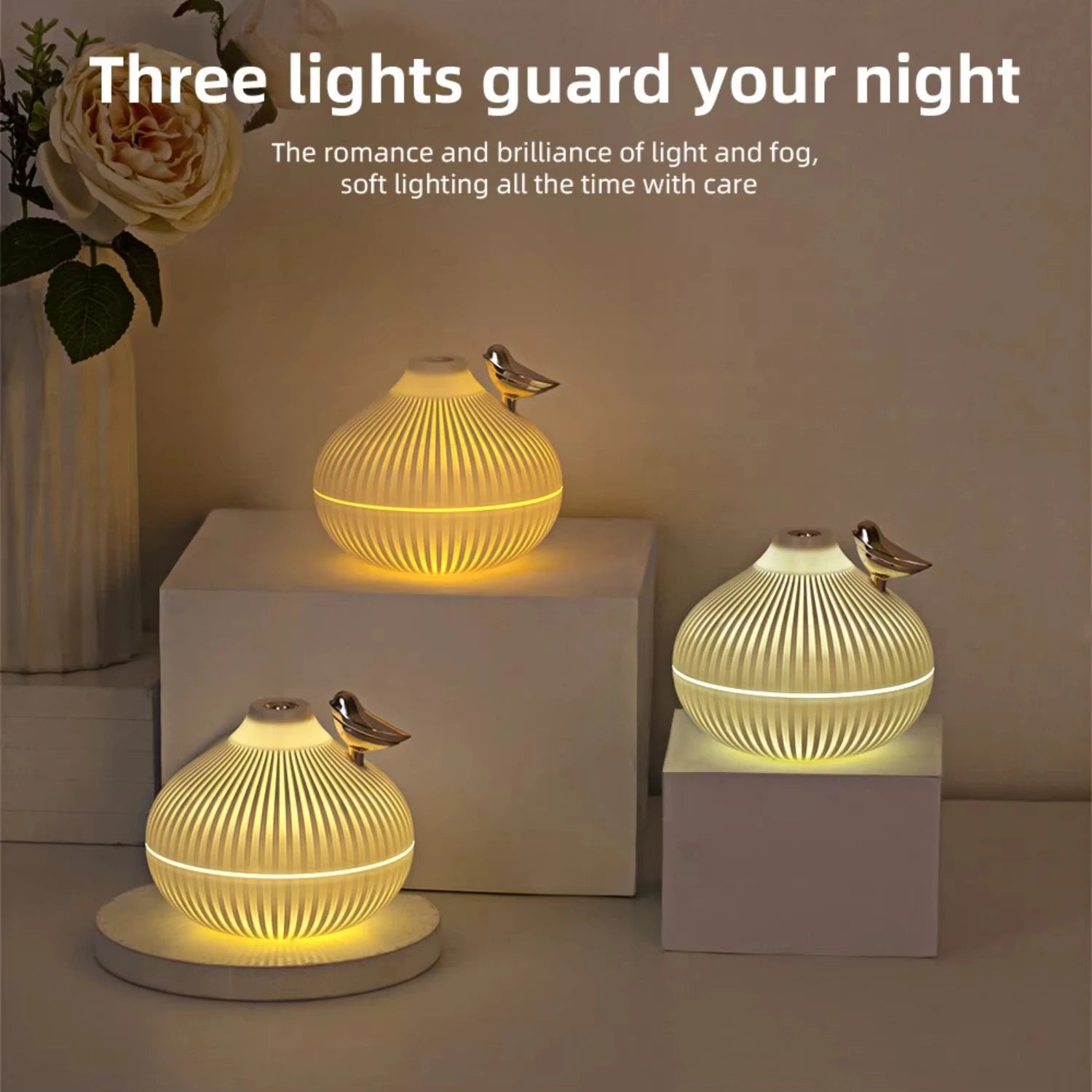Humidifier Scented  Creative Onion Shape Can Do Night Light Quiet Sleep Desktop Office Air Conditioning Room Water Supply USB ﻿