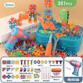Children Toys Tool Set Electric Drill Screw Nut 3D Puzzle Toys Pretend Play Dinosaur Drilling Assembly Educational Toys for Boys