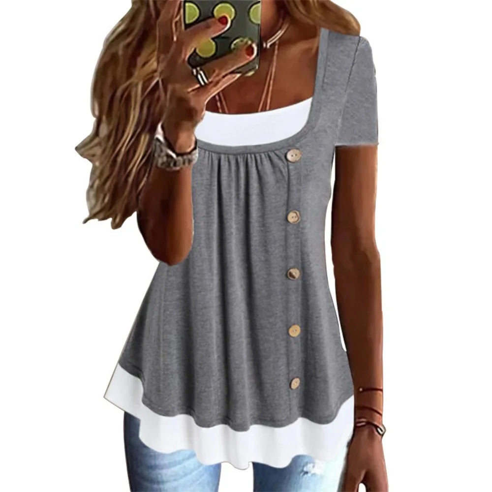 Summer Casual Vintage Clothes Streetwear Tshirt Elegant Shirts for Women Clothing Y2k Top Harajuku Tees T-Shirts Fashion