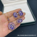 New Opal clay inlaid spring and summer crystal set French light luxury popular jewelry design wholesale