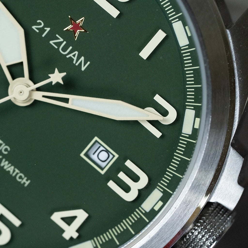 Sea-Gull Military 43mm Mechanical Men's Watch ST16 Automatic Luminous Watch Calendar 316L Stainless Steel Sapphire Watches D581