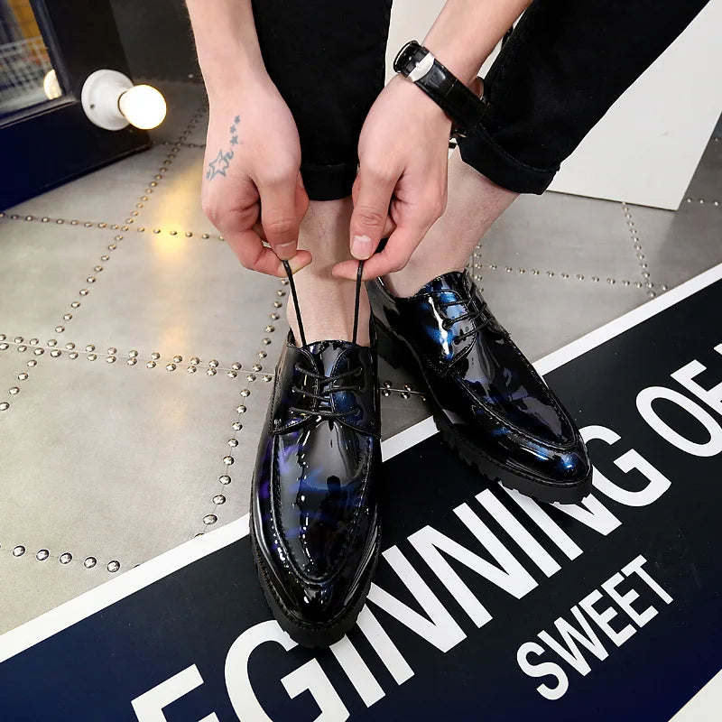 Loafers Dressing Shoes For Men Elegant Men Shoes Oxford Patent Leather Black Mens Shoes Casual Luxury Wedding Dress 2026 Ayakab