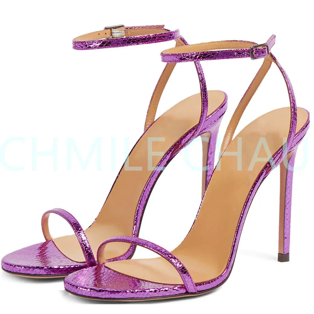 【Measure your feet length before order】Elegant Luxury Designer Women Sandal High Heel Sexy Banquet Sandálias Femininas 13-CHC-32