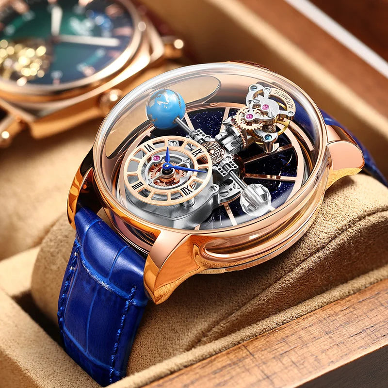 HAEMMER 2025 new top brand luxury fashion casual business quartz watch astronomy waterproof watch Relogio Masculino+Box