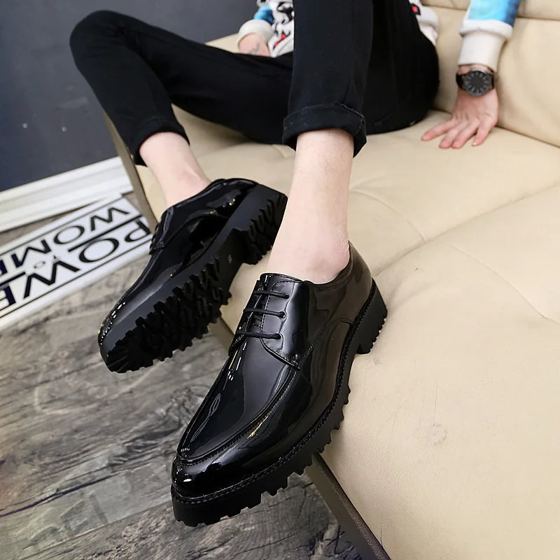 Loafers Dressing Shoes For Men Elegant Men Shoes Oxford Patent Leather Black Mens Shoes Casual Luxury Wedding Dress 2026 Ayakab