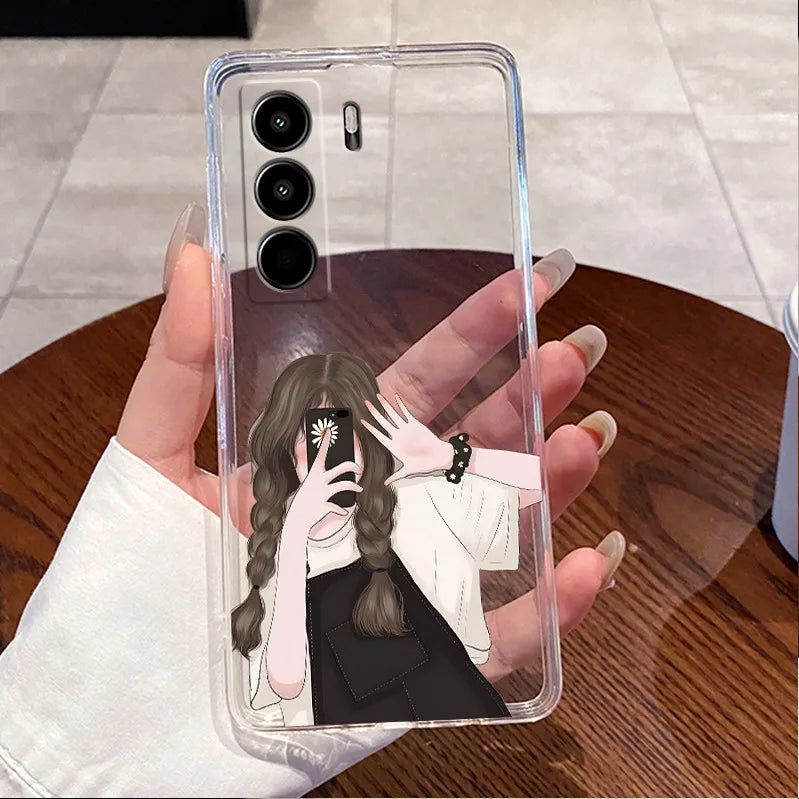 For Itel Power 70 P673L Case Clear Luxury Cute Love Rabbit Funny TPU Soft Silicone Phone Casing For Itel P70 Power70 Back Cover