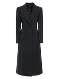 EAM Women Black Slim Ankle Length Blazer New Lapel Long Sleeve Single Button Jacket Fashion Tide Spring Autumn 2026 31A0382