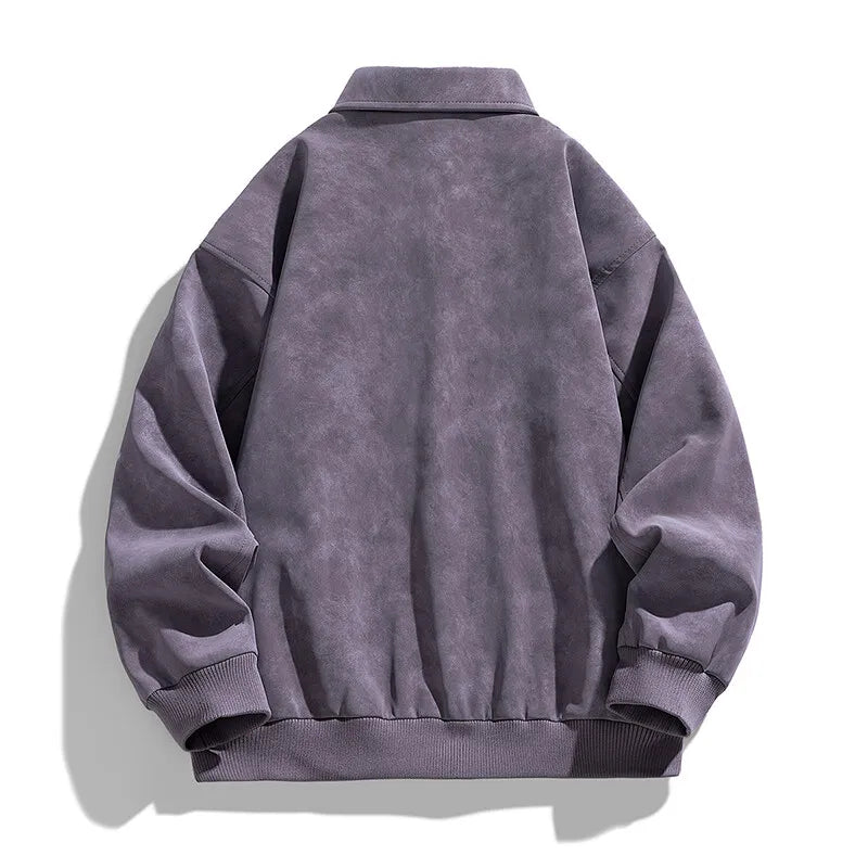 Autumn Oversize Bomber Jacket Men Zip Up Baggy Coat Fashion Korean Streetwear High Quality Outerwear Clothing Male Plus Size 3XL
