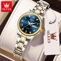 OLEVS 5563 Women Watch Original Waterproof Luminous Quartz Watch Zircon Scale Reloj Dual Calendar Display Watches For Women