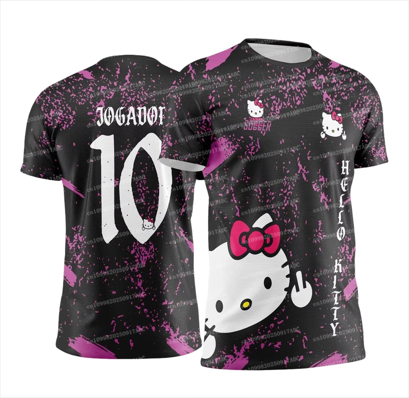 Summer Men Tshirt Hello Kitty Tshirt Y2K Street T-shirt Adult Men Tshirt Top Special Football Jersey T shirt Women T-shirt