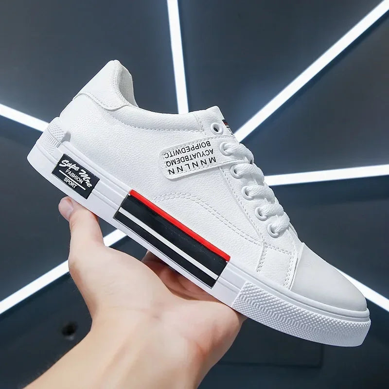 Men's Sneakers Fashion High-Top Leather Casual Shoes for Men Laced Ankle Boots Winter Plush Warm Cotton Shoes Кроссовки Мужские