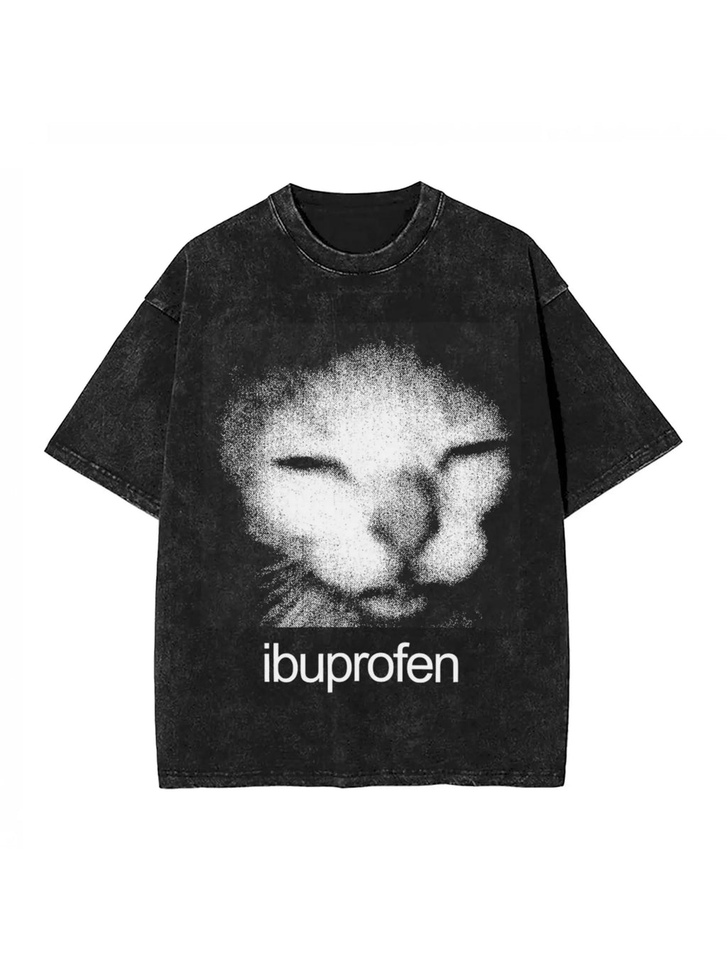Summer Men Cat Expression T-Shirt 100% Cotton Casual and Loose Fit Suitable for Both Men and Women Street Hip-hop Retro Style