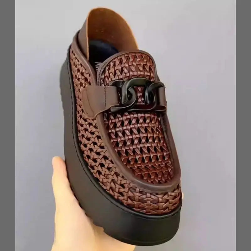 Men Summer Luxury Business Oxford Loafers Leather Soft Man Casual Slip-on Cutout Footwear Tenis Masculino Shoes for Men Zapatos