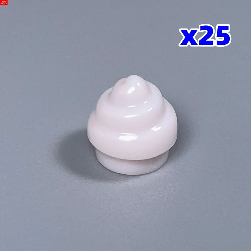 MOC Bricks Sugar Ice Cream Sweet Italian Food Dessert City Street Educational DIY Building Blocks Children's Toys Plastic Dolls