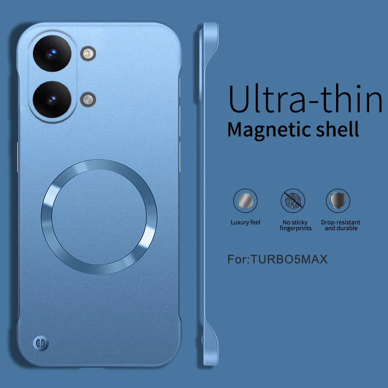 For POCO X8 pro/X8 pro Max Case Luxury Frameless Metal Magnetic PC Cover For POCO X8 PRO MAX Shockproof Bumper Funda