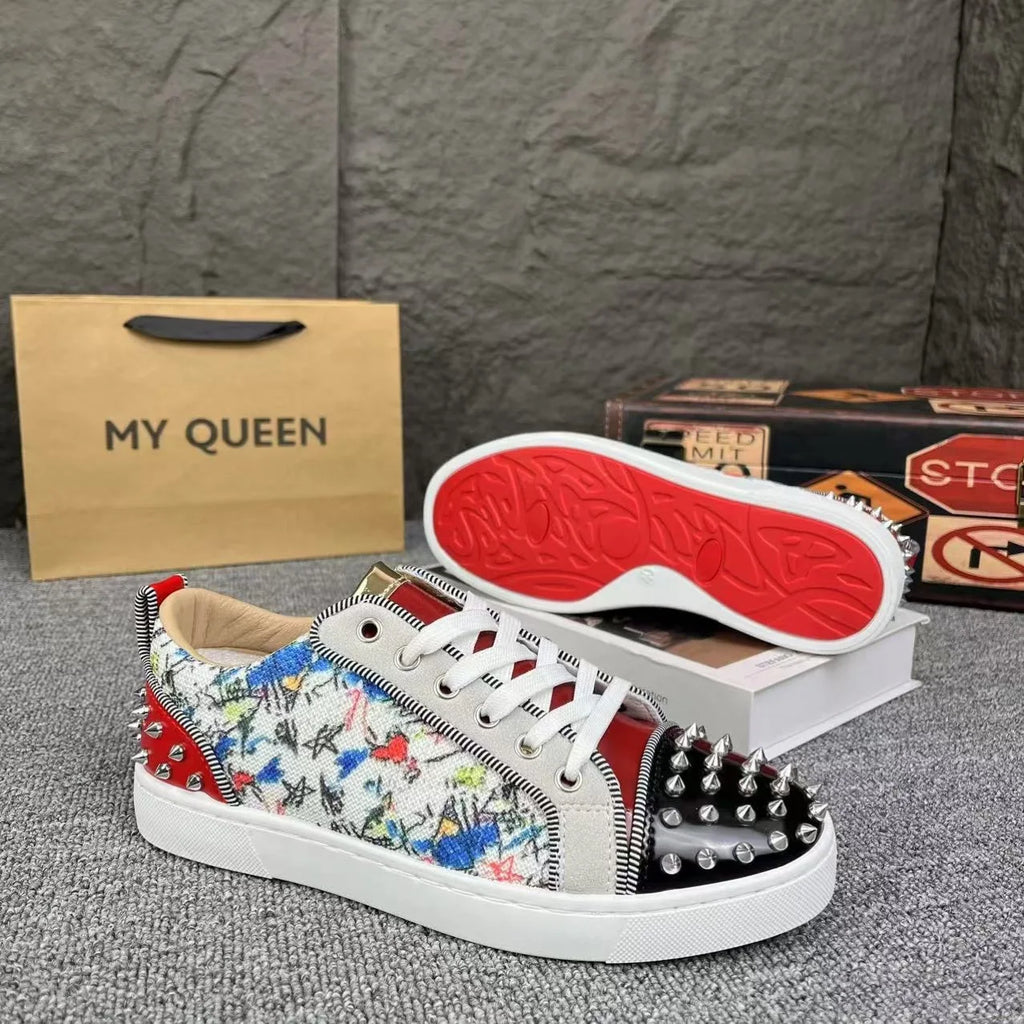 rivets glitter hip-hop casual shoes men skateboard sneakers shoes for man Street Dance sequin bling bling young people footwear