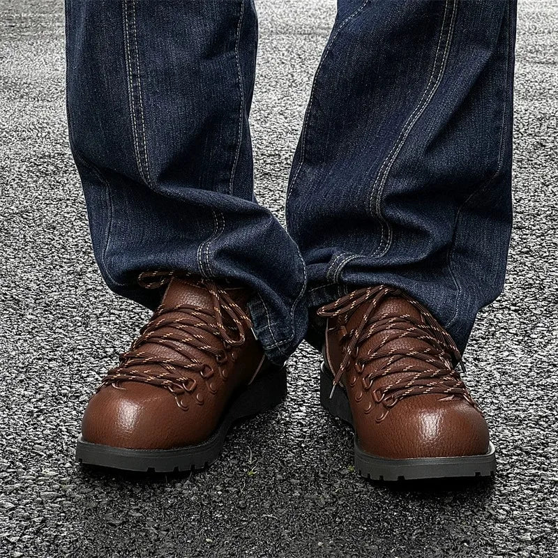 High Quality Leather Shoes for Men Fad Designer Business Party Casual Mens Shoes Trend Platform Sneakers for Mens Zapatos Hombre