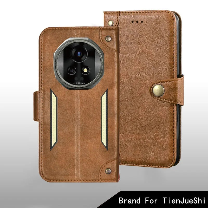 For Blackview XPLORE 2/XPLORE 2 Projector/XPLORE 2 Satellite Case Metal Buckle Retro Leather Back Case Cover Phone Accessories