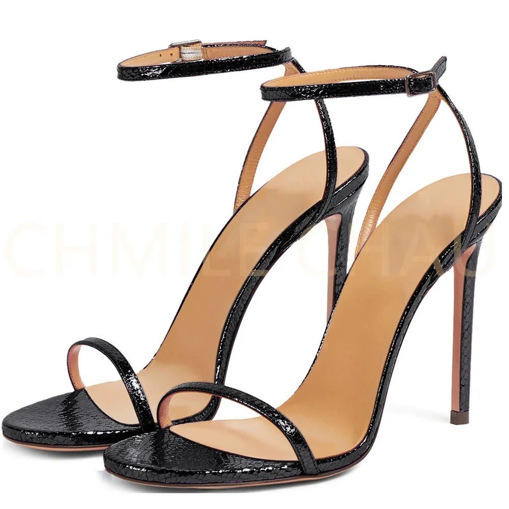 【Measure your feet length before order】Elegant Luxury Designer Women Sandal High Heel Sexy Banquet Sandálias Femininas 13-CHC-32
