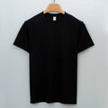 Man High Quality Heavyweight Mercerized Cotton T-shirt Comfy Ice Cool Short Sleeve Tees Pure Color Men Summer Basic Tops