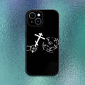 Orthdox Cross Icon Phone Case For IPhone 11 12 13 14 15 16Pro Max Plus Classic Black Soft Shell