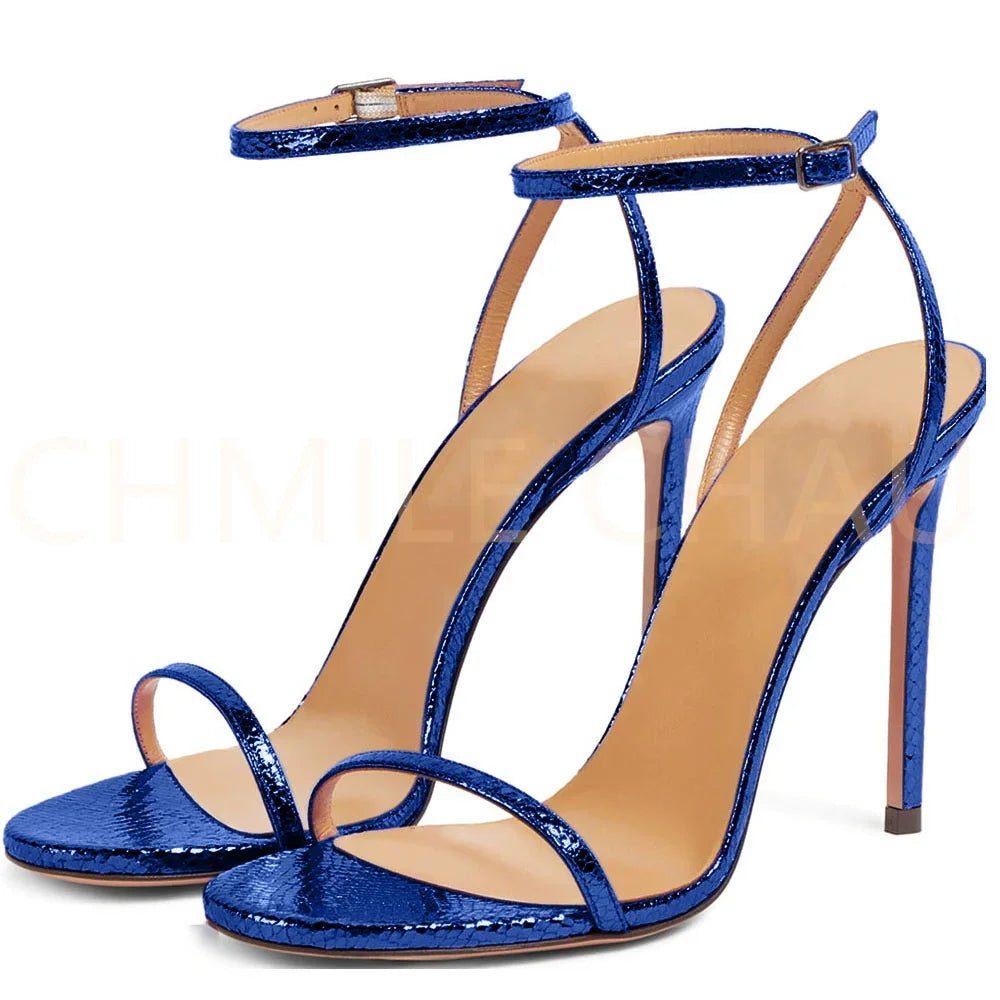 【Measure your feet length before order】Elegant Luxury Designer Women Sandal High Heel Sexy Banquet Sandálias Femininas 13-CHC-32