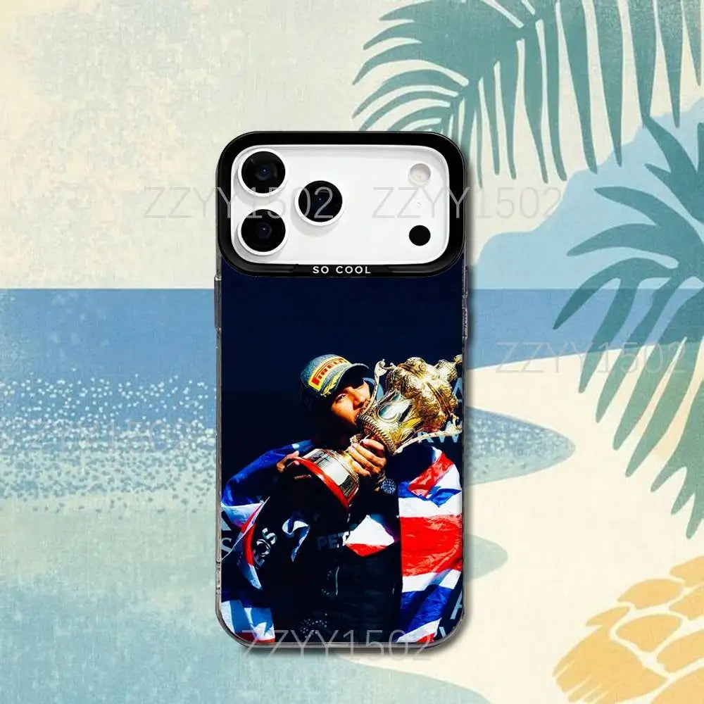 44 L-Lewis Hamilton F1 For iPhone 17,16,15,14,13,12,X,8,Pro,Max,Plus,SE4,Air,Mini Anti-Slip Black IMD Matte Case