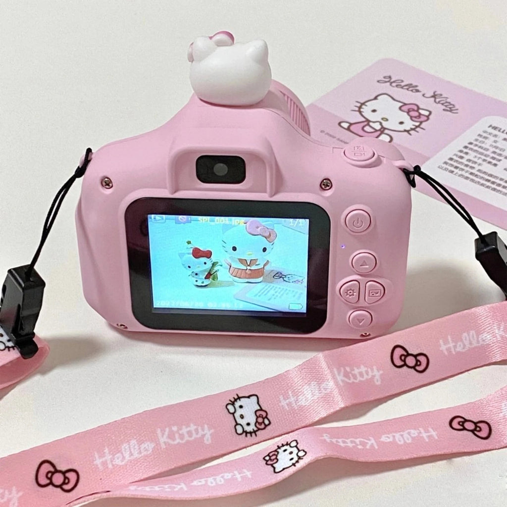 Sanrio HelloKitty Digital Camera Front And Back HD Dual Camera Cartoon Game Function DV Recording 1080P Can Insert TF Card