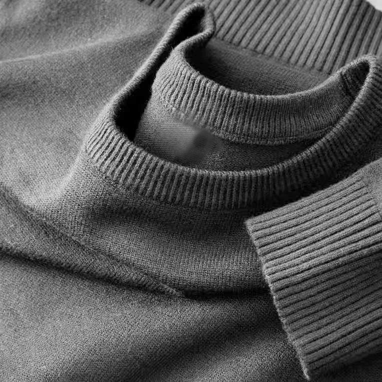 Men's Long Sleeve Knit Pullover Sweater Classic Crewneck Sweater Soft Casual Sweaters Lightweight Solid Color Sweater Men