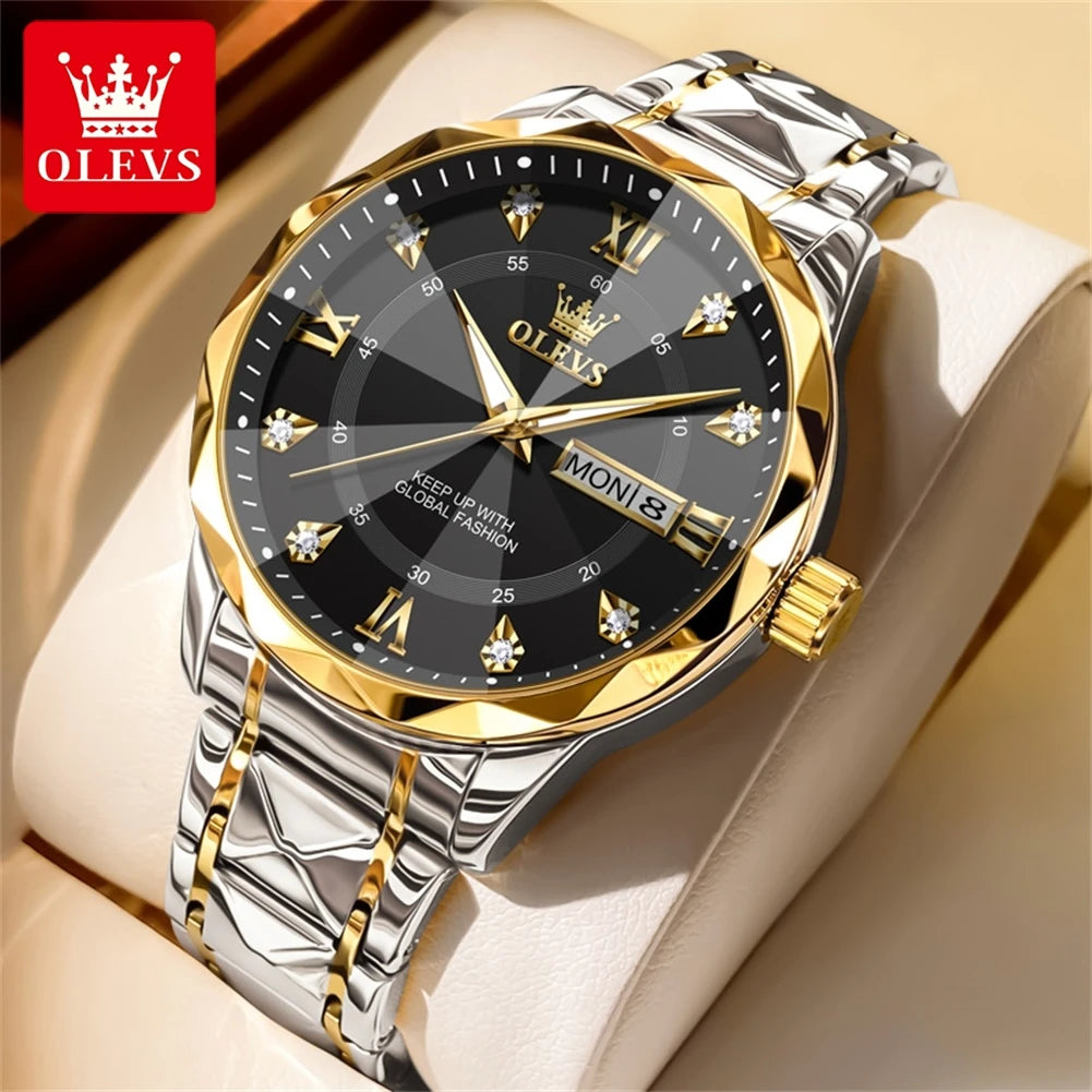 OLEVS High Quality Luxury Quartz Watch for Men New Original Fashion Male Watch Waterproof Calendar Luminous Men's Wrist Watches