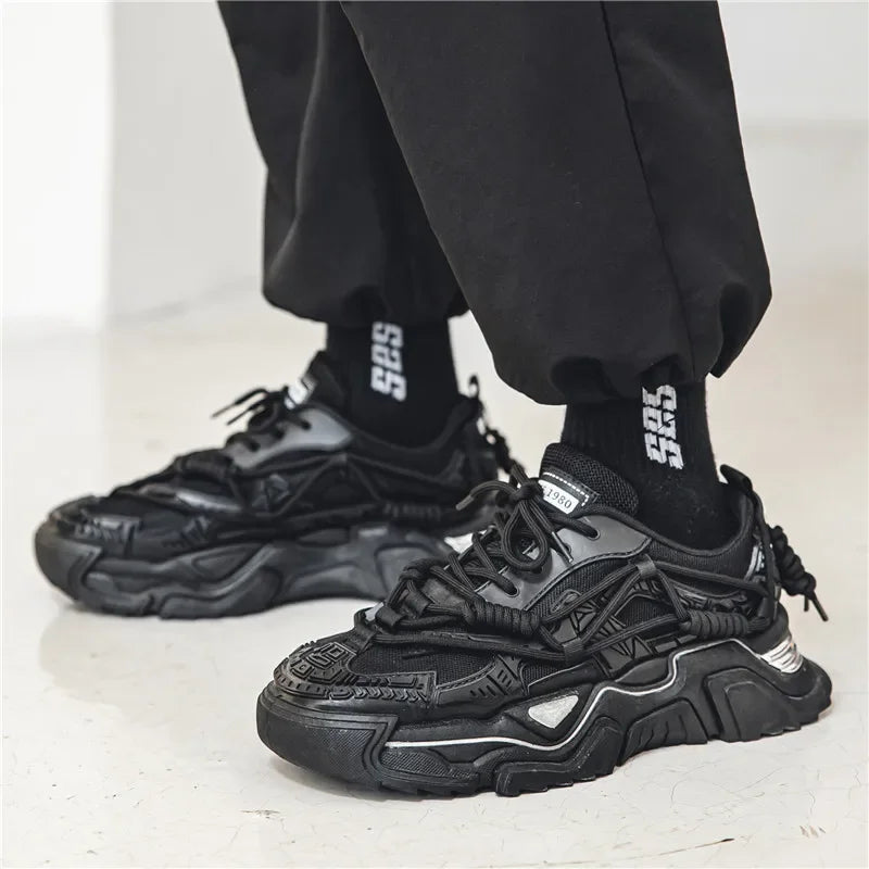 Men Shoes Men's Casual Shoes Male Mesh Sneakers Classics Man Leisure Shoes Fashion Comfortable Flats Sock Shoes Thick Sole Suede