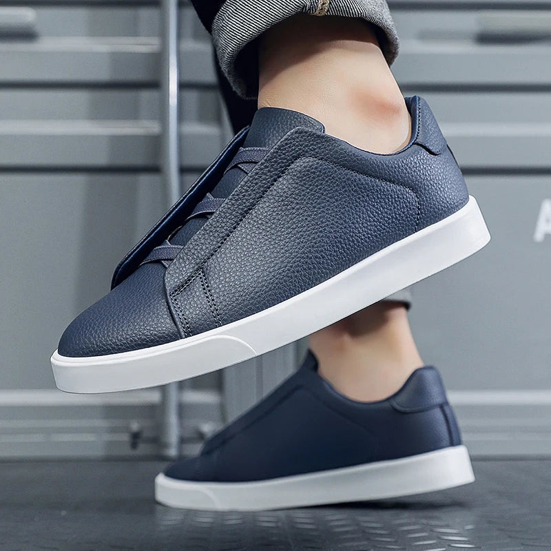 VIPOL Men's casual shoes with laces, low-top, breathable, fashionable, versatile, casual men's shoes, low-top shoes