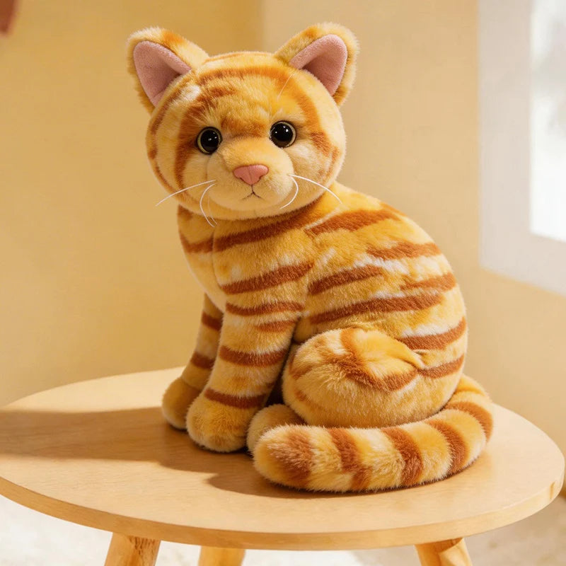 26cm Cartoon Cat Plush Doll Colorful Gray Orange Cow Cat Siamese Cat Tabby Cat Animal Stuffed Toy Home Decor Gift For Children